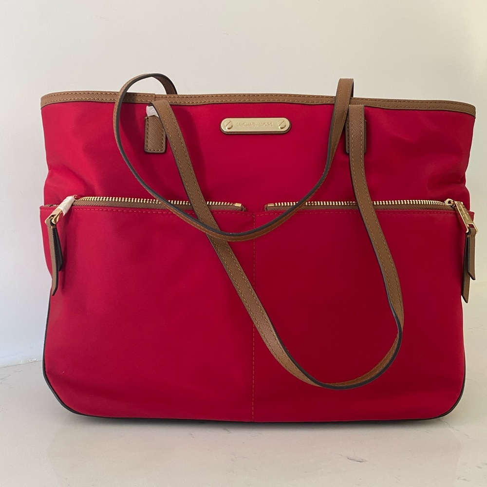 Authentic Red Michael Kors Tote bag